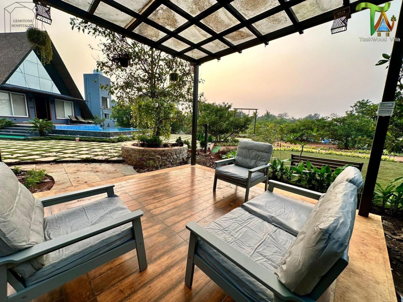 Luxurious 3Bhk W//Pool Teakwood Villa By Gemstone Hospitality 알리바그 외부 사진